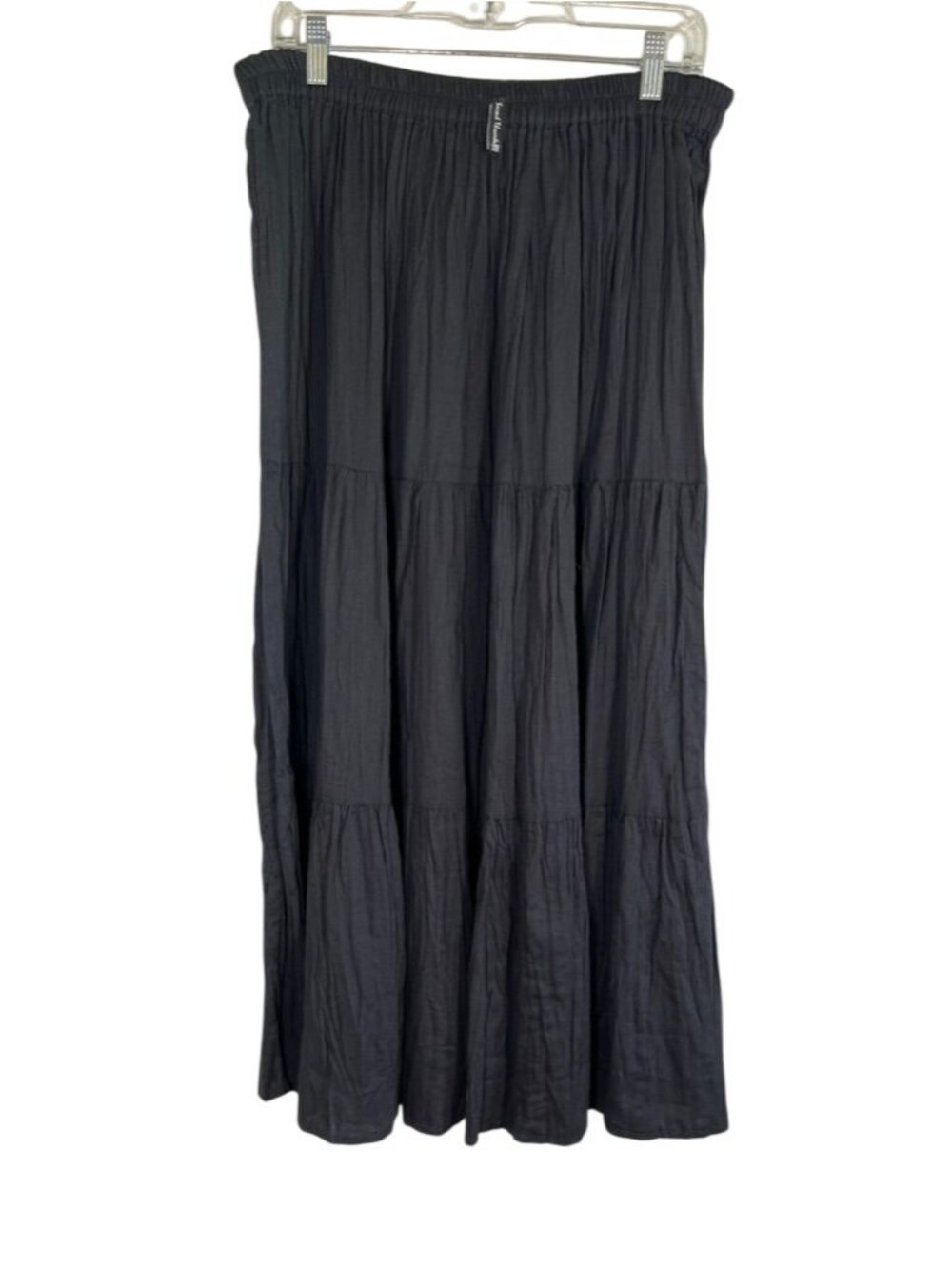 Sacred Threads Reversible Maxi Skirt OS Black Boho Indie Folk Peasant Festival